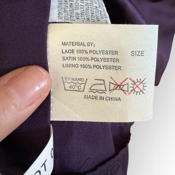 Da Vinci Purple Formal Ladies Dress w/ Removable Straps | Sz 10 [119] - Picture 6 of 7